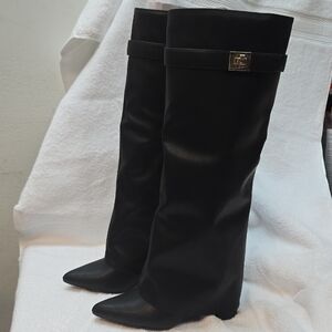 a new day Black Over the Knee Boots